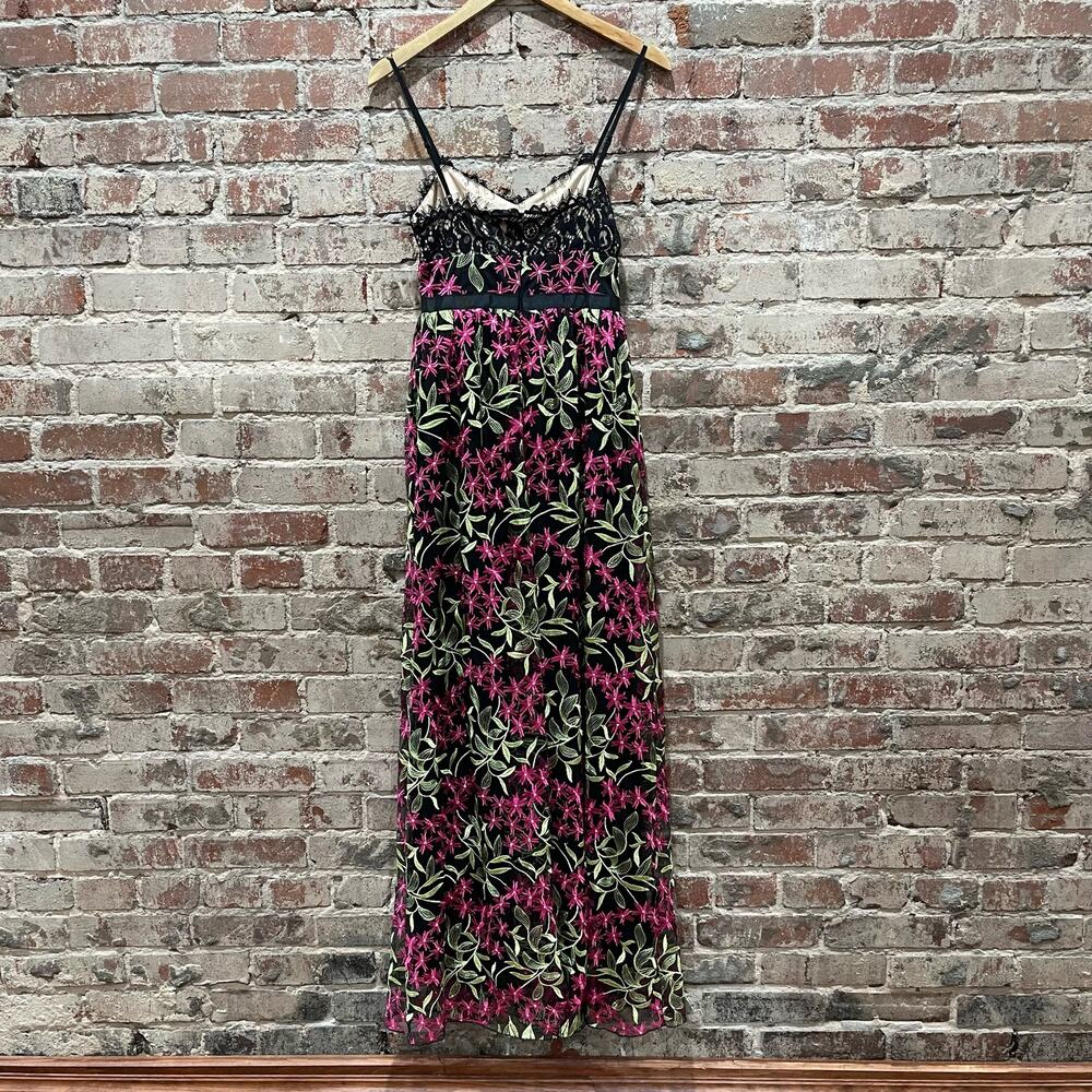 NWOT Lulu's Divine Delight Black Floral Embroidered Maxi Dress Size XS - Picture 8 of 10